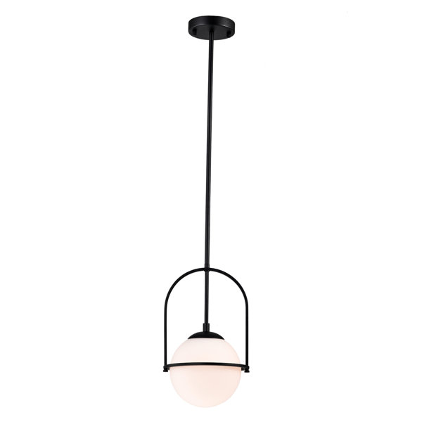 Oliver DowzallBlack Orb Globe Mini Pendant Light Fixture Mid